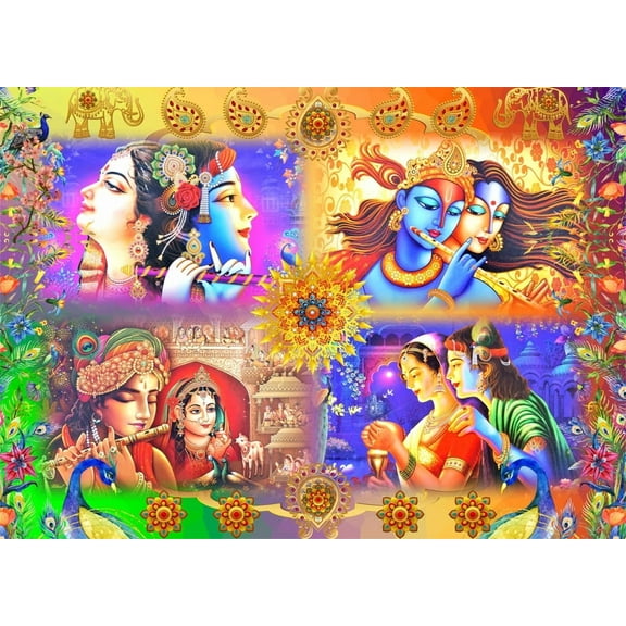 Brain Tree - Krish 1000 Piece Puzzle for Adults - Unique Puzzles for Adults 1000 Pieces and up with Droplet Technology for Anti Glare & Soft Touch - 27.5Lx19.5W