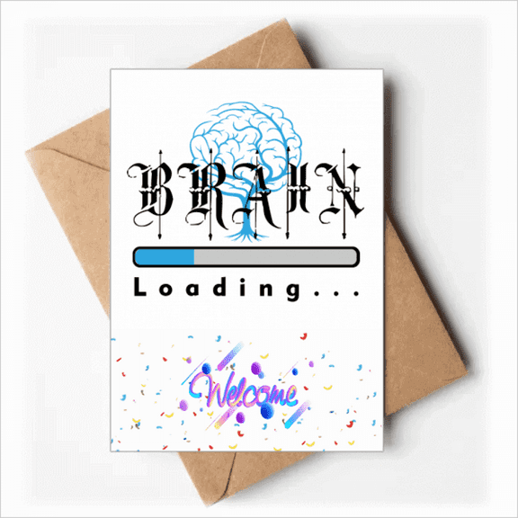 Brain Tree Root Progress Art Deco Fashion Welcome Back Greeting Cards Envelopes Blank