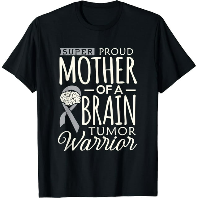 Brain Tumor Awareness Mom Shirt Proud Mother Warrior Mommy T-Shirt ...