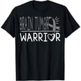 thumbnail image 1 of Brain Tumor Warrior Shirt Gray Awareness Ribbon mens t shirt，black，women，funny，misfits，men，journey, 1 of 4