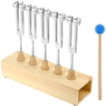 thumbnail image 1 of Brain Tuner Tuning Fork Set of 5, EEG Delta Theta Alpha Beta Tuning Forks with Wooden Voice Box (256 Hz, 259 Hz, 262 Hz, 267Hz, 271Hz), 1 of 6