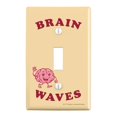 thumbnail image 1 of Brain Waves Waving Funny Humor Plastic Wall Decor Toggle Light Switch Plate Cover, 1 of 4