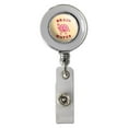 thumbnail image 1 of Brain Waves Waving Funny Humor Retractable Reel Chrome Badge ID Card Holder Clip, 1 of 3