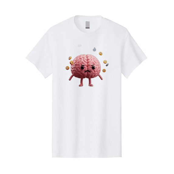 Brain-With-Legs-And-Arms Mens Graphic Tee, 100% Cotton, Casual Summer Wear BAA217