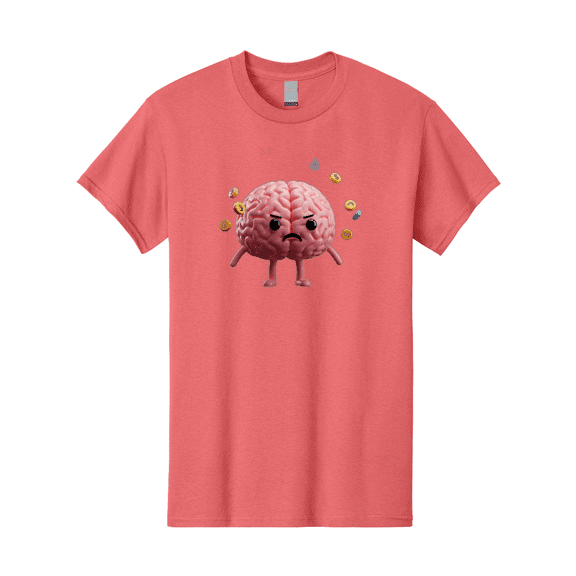 Brain-With-Legs-And-Arms Mens Graphic Tee, 100% Cotton, Casual Summer Wear BAA217