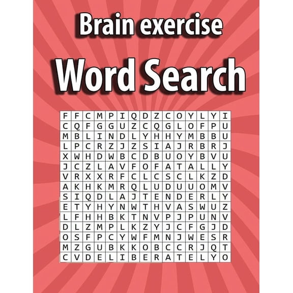 Brain exercise Word Search: Large Print Word Search Books for Seniors and Adults and Teen 800 word Easy Entertaining Fun Puzzles (Paperback)