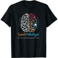 thumbnail image 1 of Brain of a Speech Pathologist Speech Language Therapy T-Shirt Black X-Large, 1 of 4
