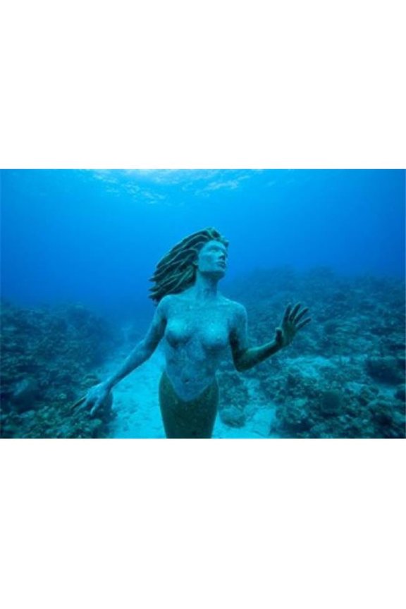 Paul Souders Cayman Islands Mermaid Statue 26" x 18" Poster