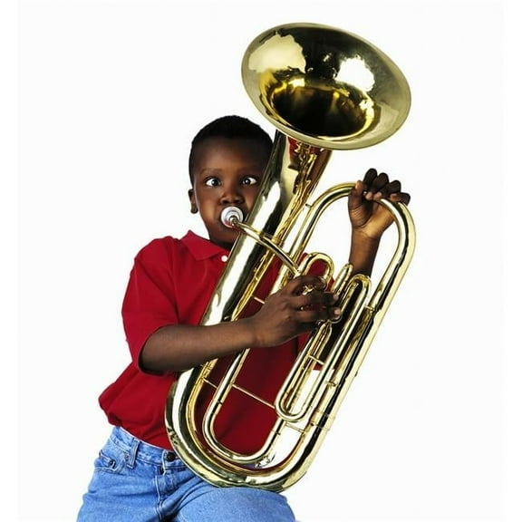 BrainBoosters Ron Nickel Child Playing Baritone 30" x 28" Posters