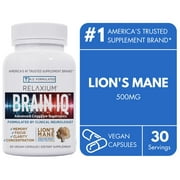 Relaxium BrainIQ Nootropic Memory Supplement for Clarity and Focus, Vegan, 60 Capsules