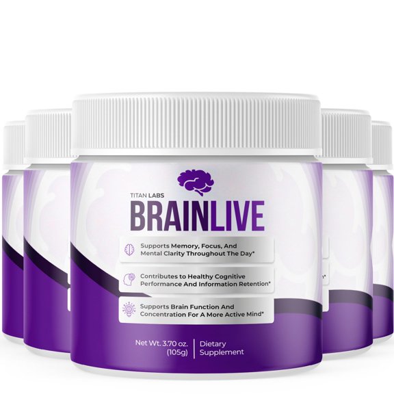 BrainLive Powder Advanced Brain Support Formula Supplement Brain Live 150 Servings