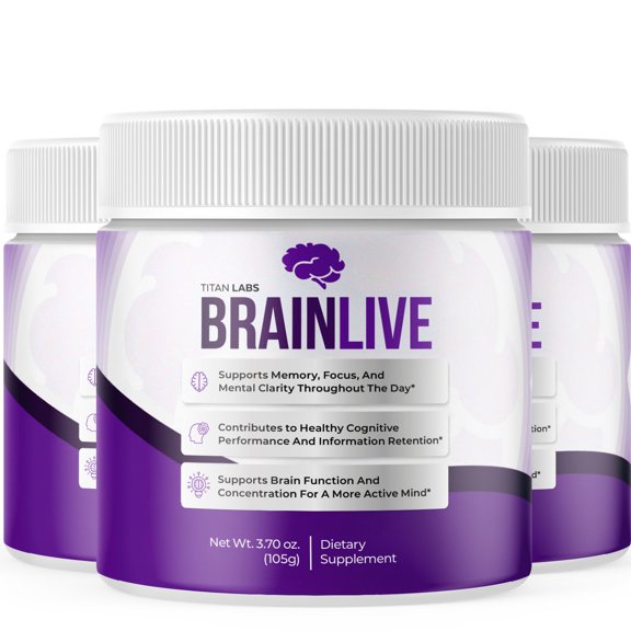 BrainLive Powder Advanced Brain Support Formula Supplement Brain Live 90 Servings