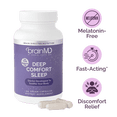thumbnail image 1 of BrainMD Deep Comfort Sleep 90 Vegan Capsules – Melatonin-Free Fast-Acting Sleep Support, 1 of 6