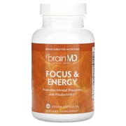 BrainMD Focus & Energy Capsules 120ct - Caffeine Free Mental Support