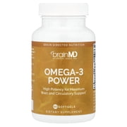 BrainMD Omega-3 Power, 60 Softgels 800 mg per Softgel