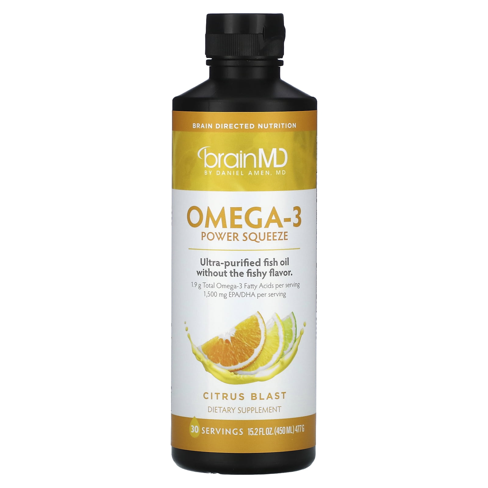 BrainMD Omega3 Power Squeeze, Citrus Blast, 15.2 fl oz (477 g