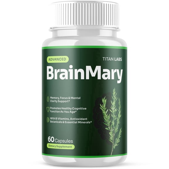 BrainMary Advanced Brain Support Formula Supplement Brain Mary 60 Capsules