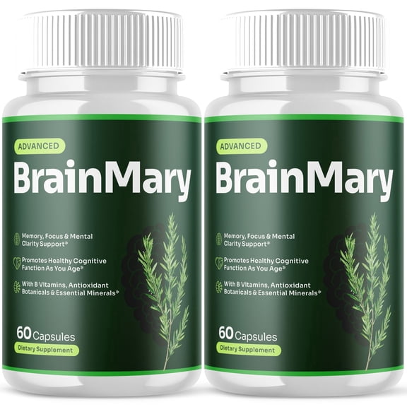 BrainMary Advanced Formula Brain Support Pills Maximum Strength Supplement Brain Mary 120 Capsules