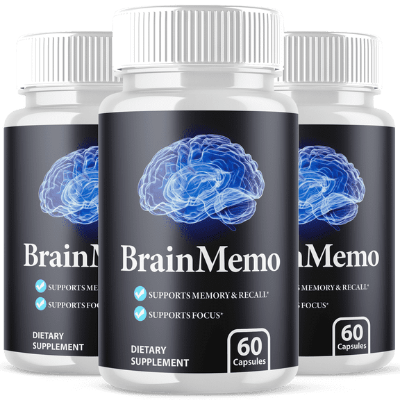BrainMemo Advanced Formula Brain Support Pills Maximum Strength Supplement Brain Memo 180 Capsules