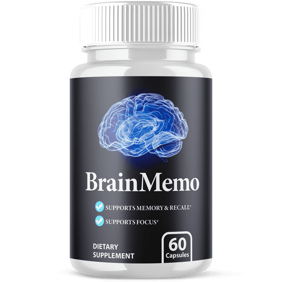 BrainMemo Advanced Formula Brain Support Pills Maximum Strength Supplement Brain Memo 60 Capsules