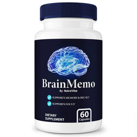 BrainMemo – Daily Formula with a Natural Blend to Help Maintain Focus, Memory & Concentration | Clean, Gentle, Easy-to-Swallow Capsules for Everyday Sharpness (60 Capsules)