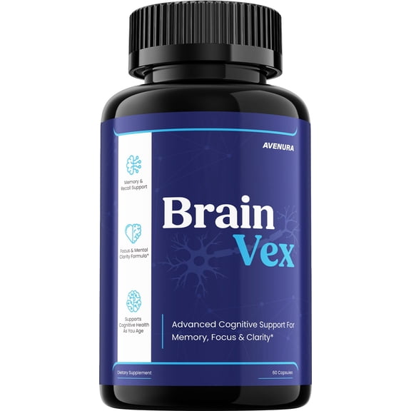 Brain Vex Capsules Brain Vex Pills Natural Blend Memory Focus Support Supplement (60 Capsules)