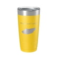 thumbnail image 1 of Brainard Lake Map Tumbler Travel Mug Insulated Laser Engraved Coffee Cup Colorado 20 oz Yellow, 1 of 1