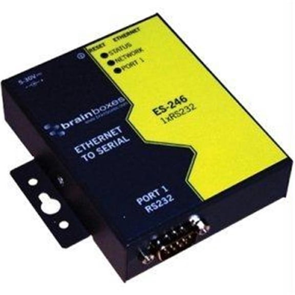 Brainboxes 1 Port Rs232 Ethernet To Serial Adapter