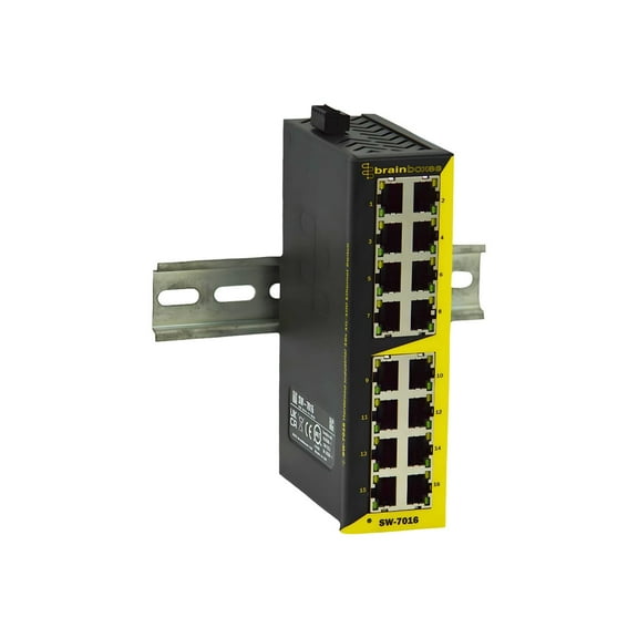 Brainboxes SW-7016 Hardened Industrial 16x 10/100 Ethernet Switch