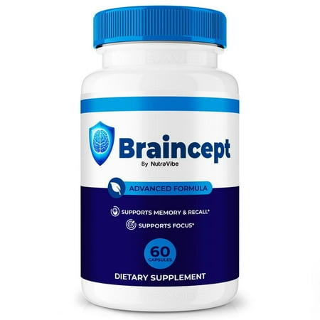 Braincept – Daily Formula with a Natural Blend to Help Maintain Focus, Memory & Concentration | Clean, Gentle, Easy-to-Swallow Capsules for Everyday Sharpness (60 Capsules)