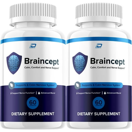 Braincept Supplement Capsules – Brain Cept Natural Blend Memory Focus, 2 Pack, 120 Capsules