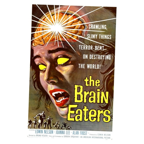 Braineaters Movie Poster Metal Sign 8Inx 12In Print On Metal 8x12 Square Adults Best Posters