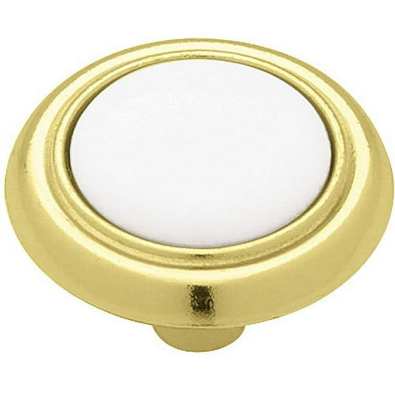 Brainerd 1.25" Ceramic Insert Round Knob, Available in Multiple Colors