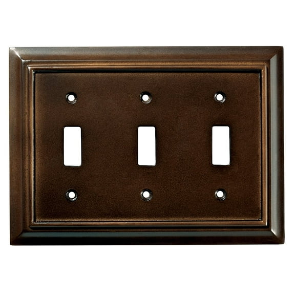 Brainerd (126344) Triple Switch Wallplate, Espresso