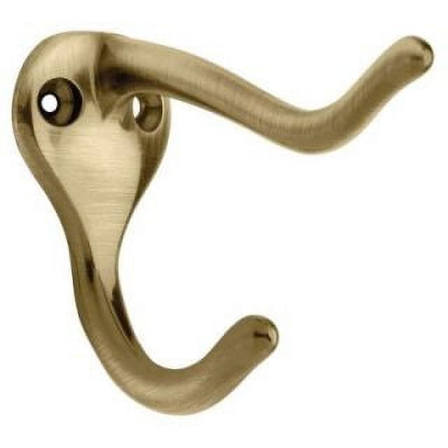 Brainerd 3" Antique Brass Coat and Hat Hook