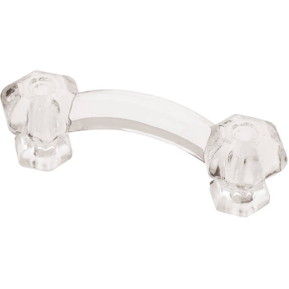 Brainerd 3" Victorian Glass Pull, Clear