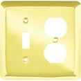 thumbnail image 1 of Brainerd 64353 Brass Stamped Steel Single Switch/Duplex Cover Plate, 1 of 2
