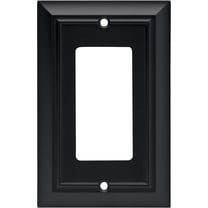 Franklin Brass Architectural (1-Pack) Decorative Light Switch Cover Matte Black 1-Gang Decorator/Rocker Wall Plate Electrical Outlet Guard 64216