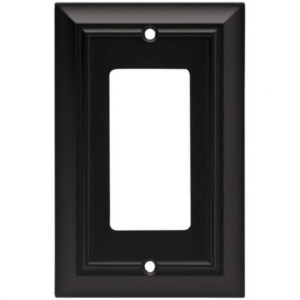 Matte Black Single Rocker Switch Wall Plate