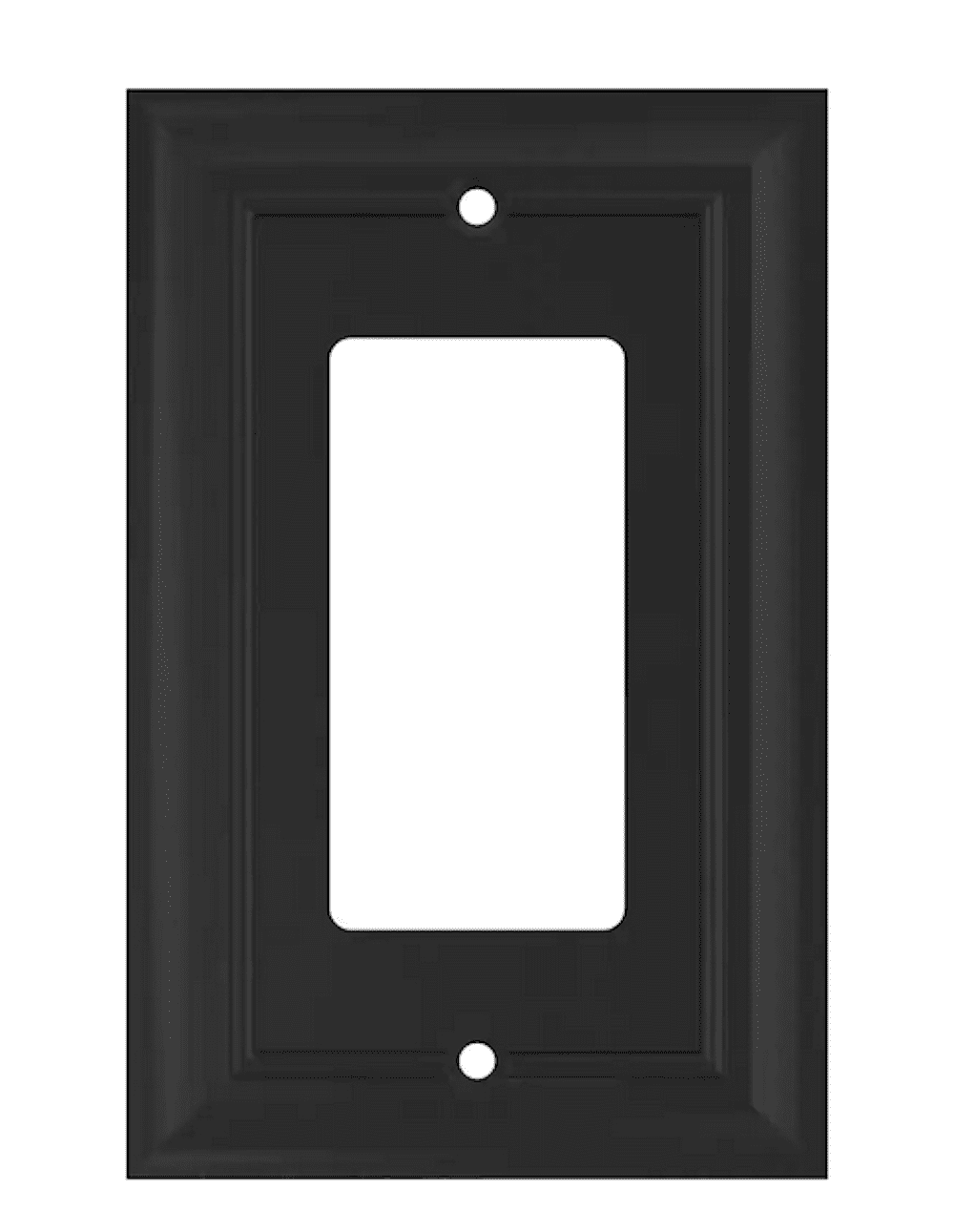 Matte Black Single Rocker Switch Wall Plate