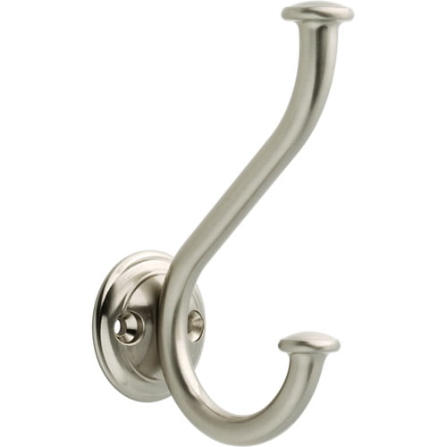 Brainerd Cirque Coat and Hat Hook, Satin Nickel