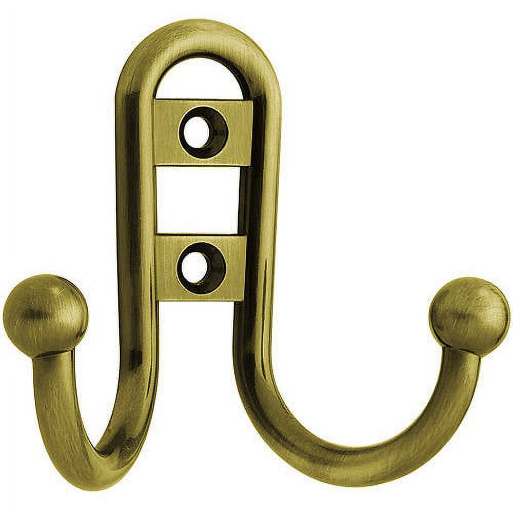Brainerd Double Robe Hook with Ball End, Available in Multiple Colors - image 1 of 4