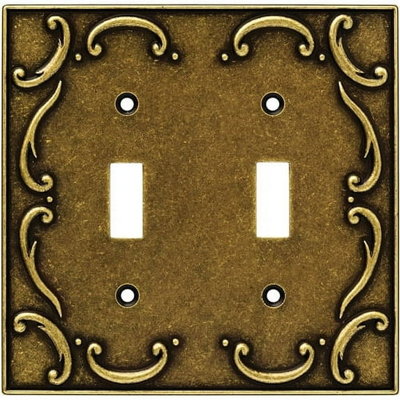 Brainerd French Lace Double-Switch Wall Plate, Available in Multiple Colors