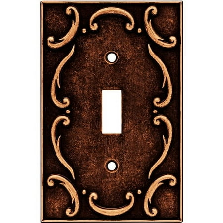 Brainerd French Lace Single Switch Wall Plate, Available in Multiple Colors