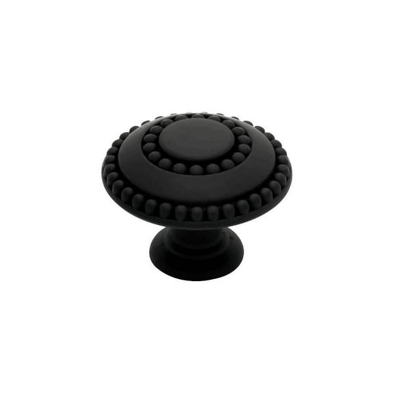 Brainerd & Liberty Hardware 272179 1.375 in. Double Beaded Round Cabinet Knob, Matte Black