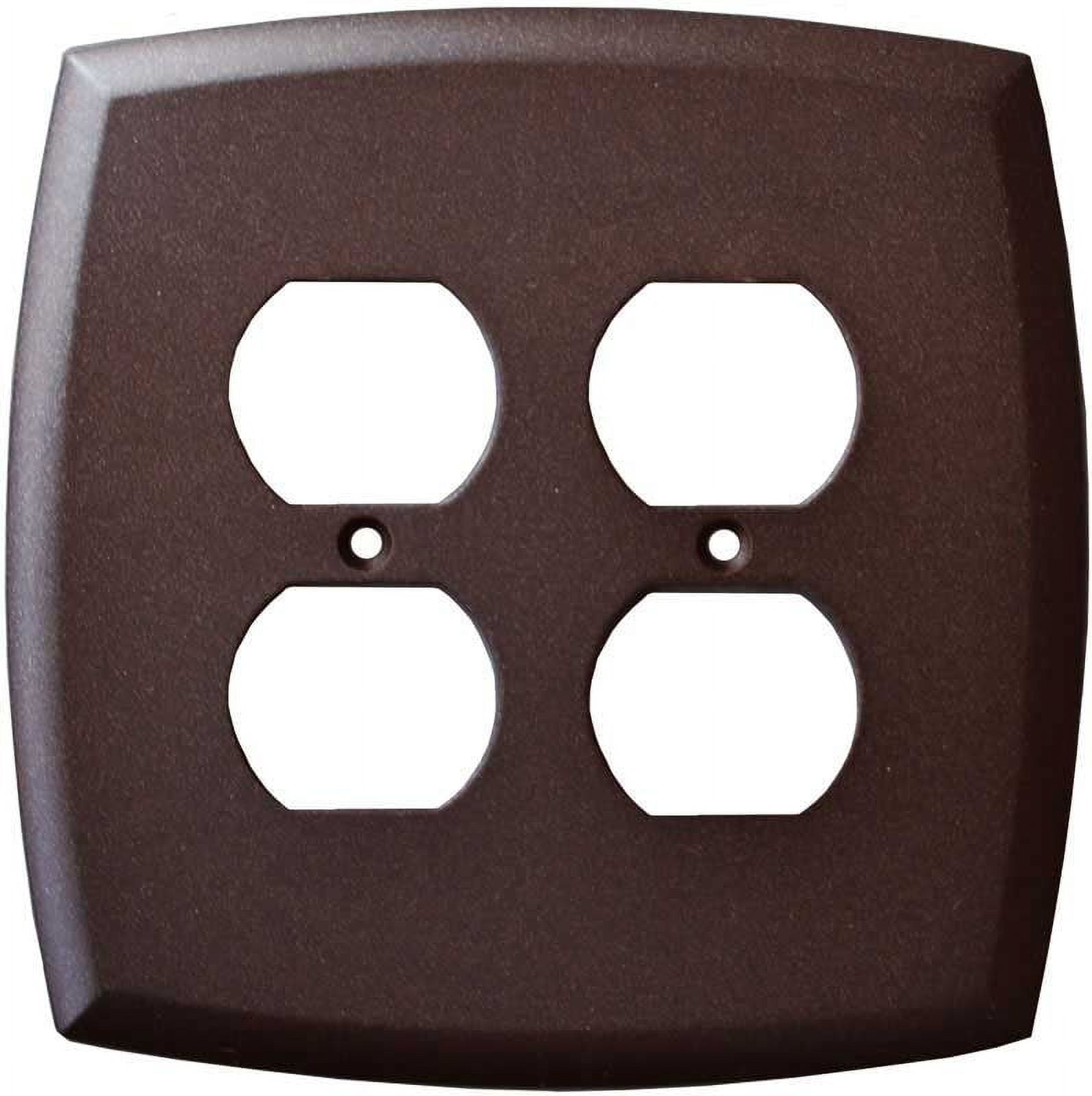 Brainerd Mandara Cocoa Bronze 2 Gang Electrical Outlet Covers