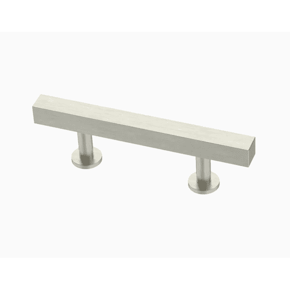 Brainerd P37255W-SS 2 1/2" (64mm) Stainless Steel Square Bar Cabinet Pull