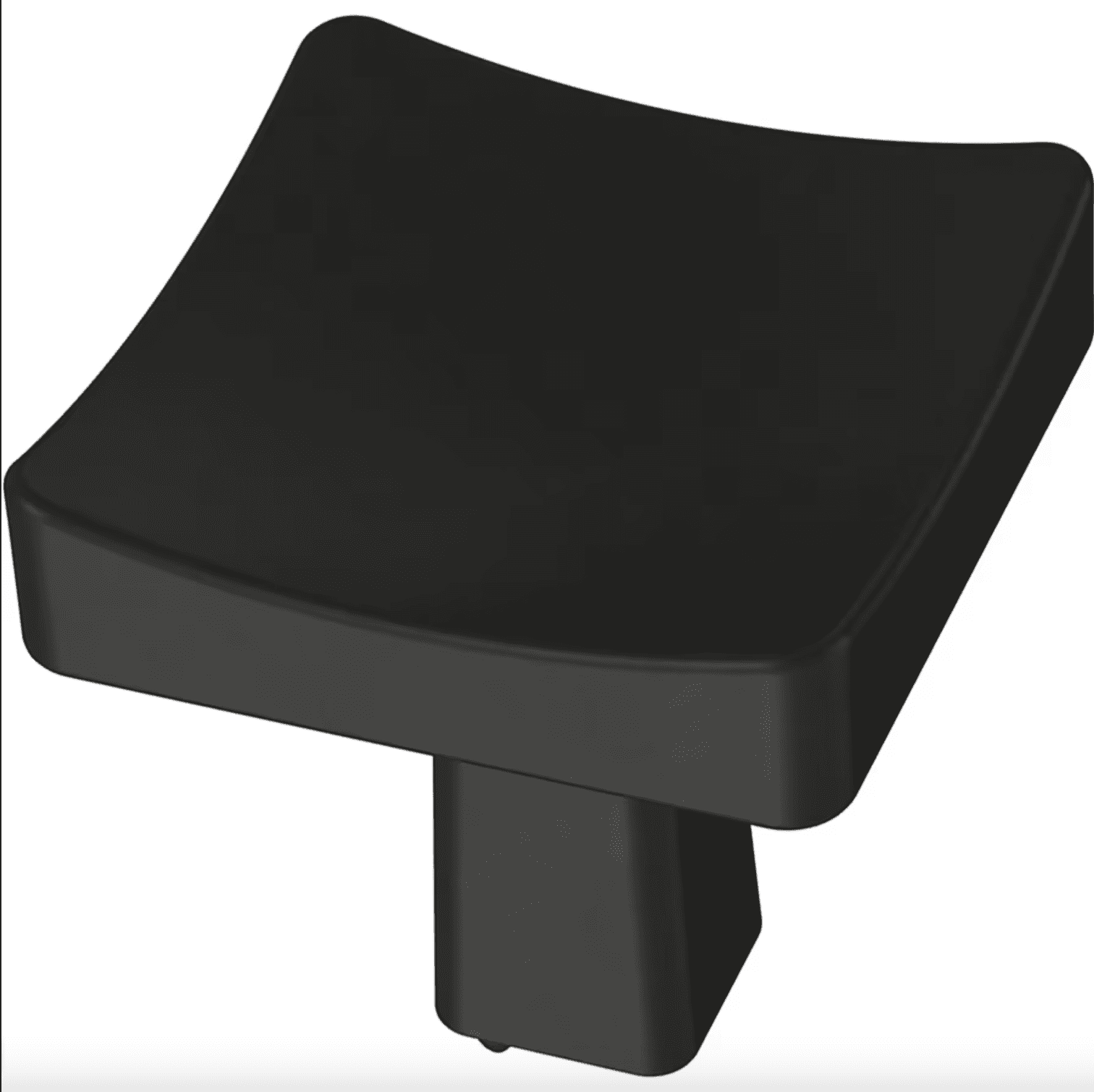 Brainerd P39934W-FB Flat Black 1" Flared Square Cabinet & Drawer Knob