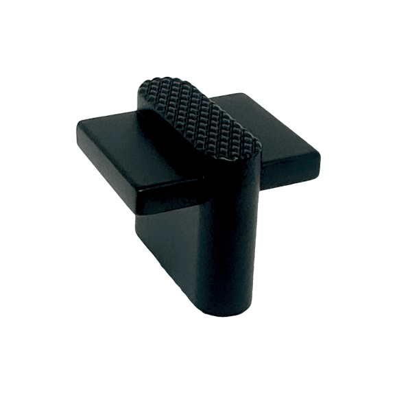 Brainerd P43222C-FB 1 1/4" Modern Knurled Cabinet & Drawer Knob Flat Black