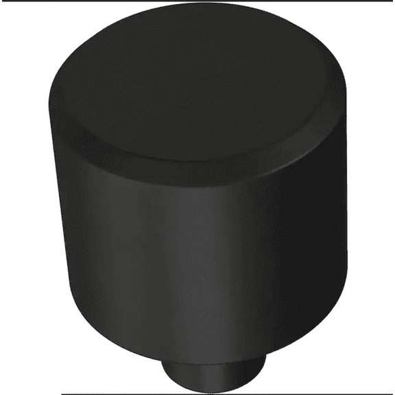 Brainerd P43448W-FB Matte Black 1" Bar Cabinet Drawer Knob